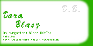 dora blasz business card